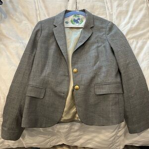 Grey J Crew schoolboy blazer